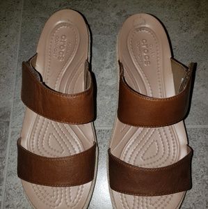 Crocs ladies sandals size 7.  Never worn